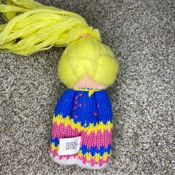 Vintage Creata Knit Doll Plush Knitted Blond Girl Stuffed 1988 - Picture 5 of 7